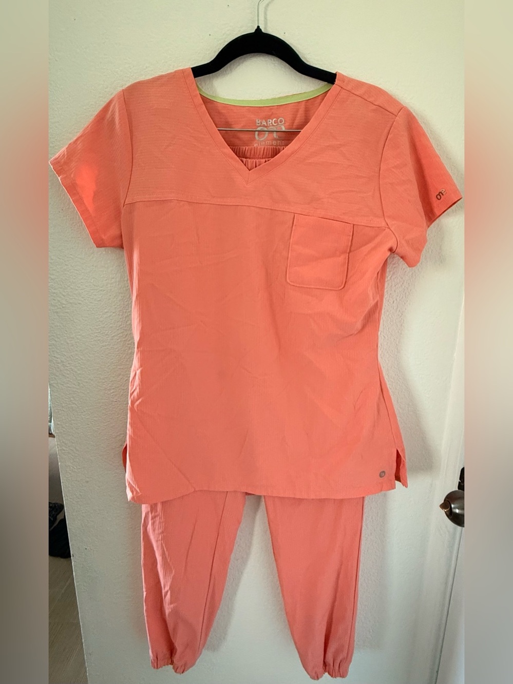 Barco One Women’s Salmon Jogger Scrub Set